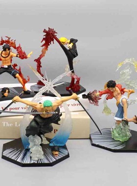 海贼王火拳路飞艾斯鬼斩索隆恶魔风腿山治动漫手办周边模型摆件