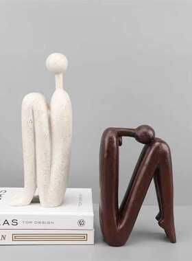 现代简约时光人物摆件样板房客厅玄关电视柜家居艺术软装一件代发