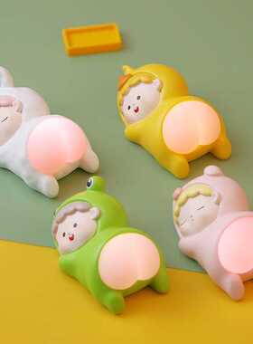 Q弹屁屁君摆件可爱动物树脂公仔办公室解压发泄玩具学生创意礼品