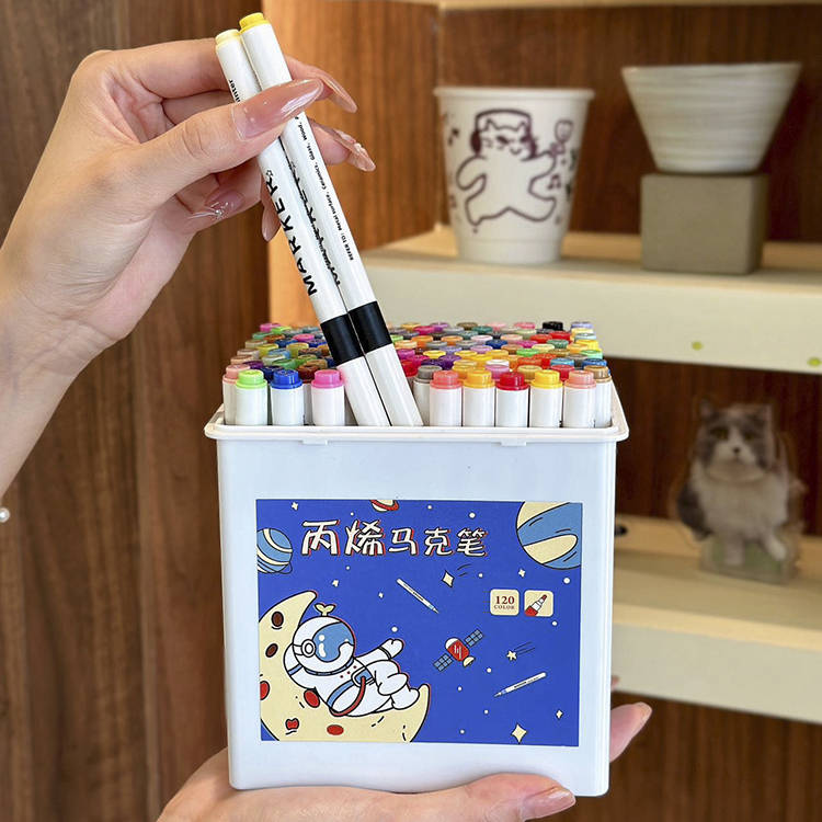 自留 商超款!线下128!儿童福利!80颜色鲜艳流畅不晕色马克笔