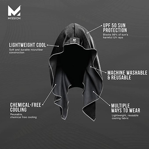 老美外贸牛货！冷感科技面巾速干降温防晒防紫外线运动头巾