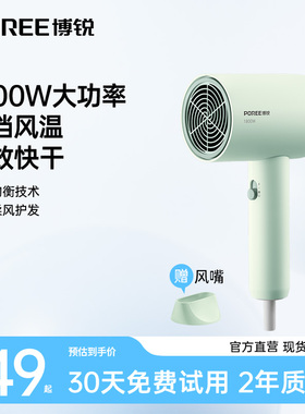 博锐电吹风机家用宿舍用学生官方旗舰店正品强力大功率吹风筒