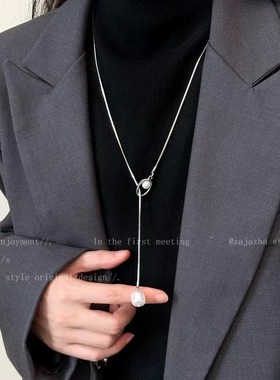 秋冬复古珍珠项链女款