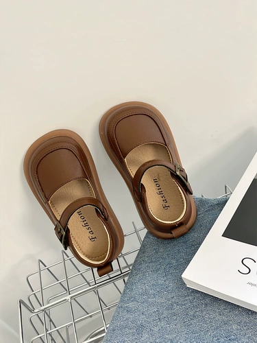 Модная обувь с низким вырезом для кожаной обуви, детский японский наряд маленькой принцессы, мягкая подошва