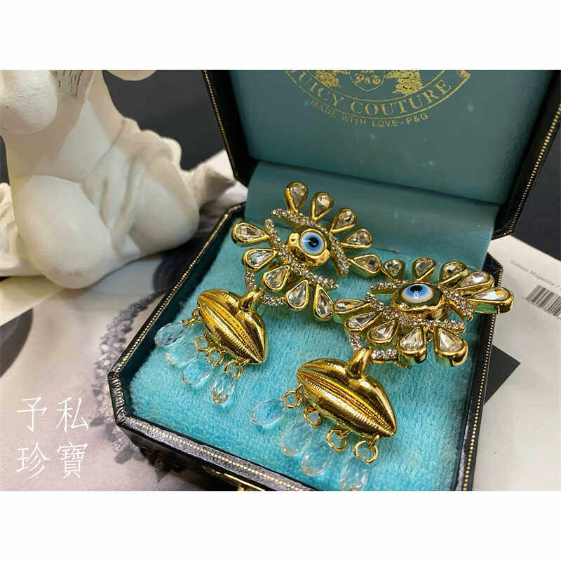 包邮 1817 复古Vintage欧美巴洛克眼睛嘴巴夸张个性走秀耳钉耳夹