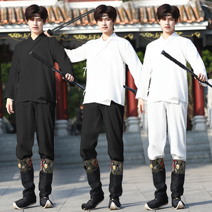 汉服中衣男女古装武侠交领内衣里衣汉唐寝衣黑白睡衣内搭中衣中裤