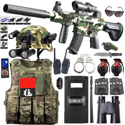 CS战术头盔儿童仿真冲锋枪套装男