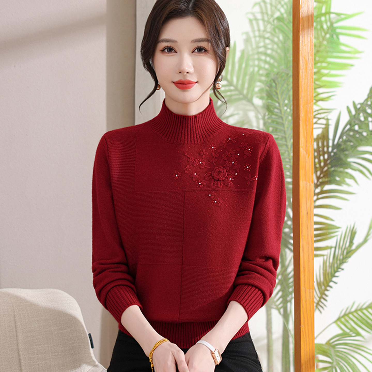 羊毛优雅打底衫厂家直销亏本