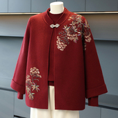 女加绒套装 2025秋冬季 新款 中老年羊毛针织衫 妈妈装 上衣毛衣两件套