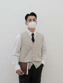 251133 羊毛针织无袖 背心韩版 何青菜 复古开衫 马甲精致氛围感搭配