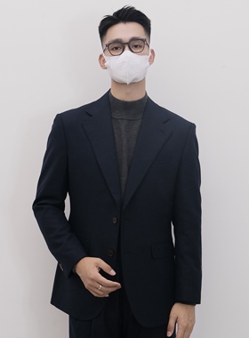 何青菜/25911-2 羊毛轻熟风职场休闲双场景高级感西服通勤外套男