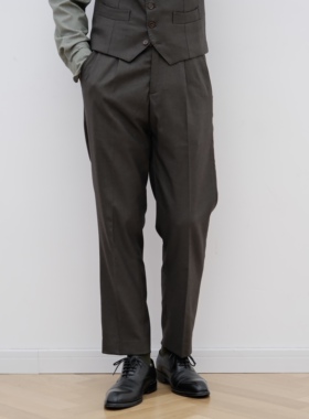 何青菜秋冬那不勒斯绅士休闲西裤直筒合身款商务正装九分裤GD3010