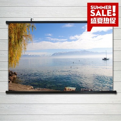 流水生财玄关走廊餐厅海报挂画