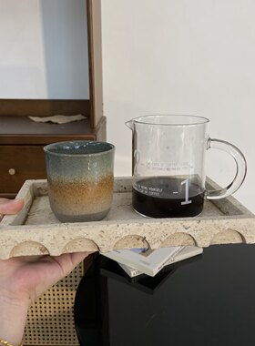 美国原单洞石置物盘中古侘寂风洞石家用玄关钥匙收纳盘首饰盒托盘