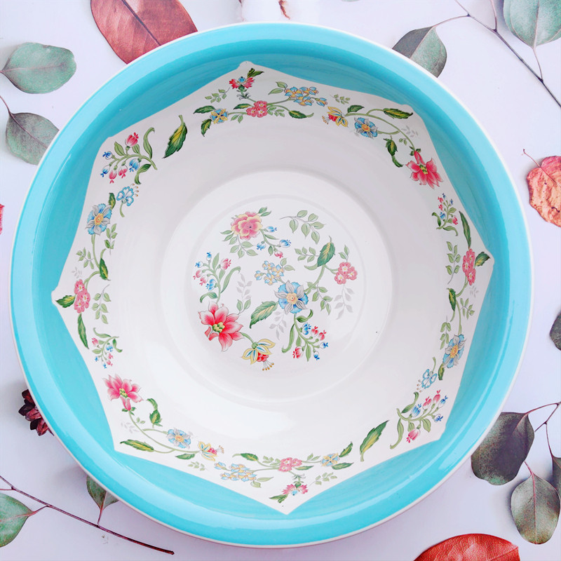 厚实搪瓷汤盆 家用汤菜盆 沙拉盆水果盆洗菜盆可加热耐高温釉下彩,餐饮具,盆,淘宝优惠券,粉丝福利购,淘宝优惠卷