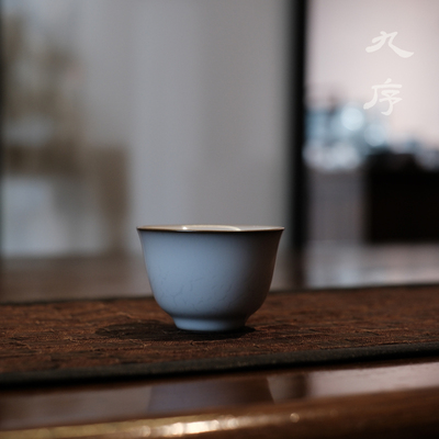 九序玉白釉功夫茶具小茶杯