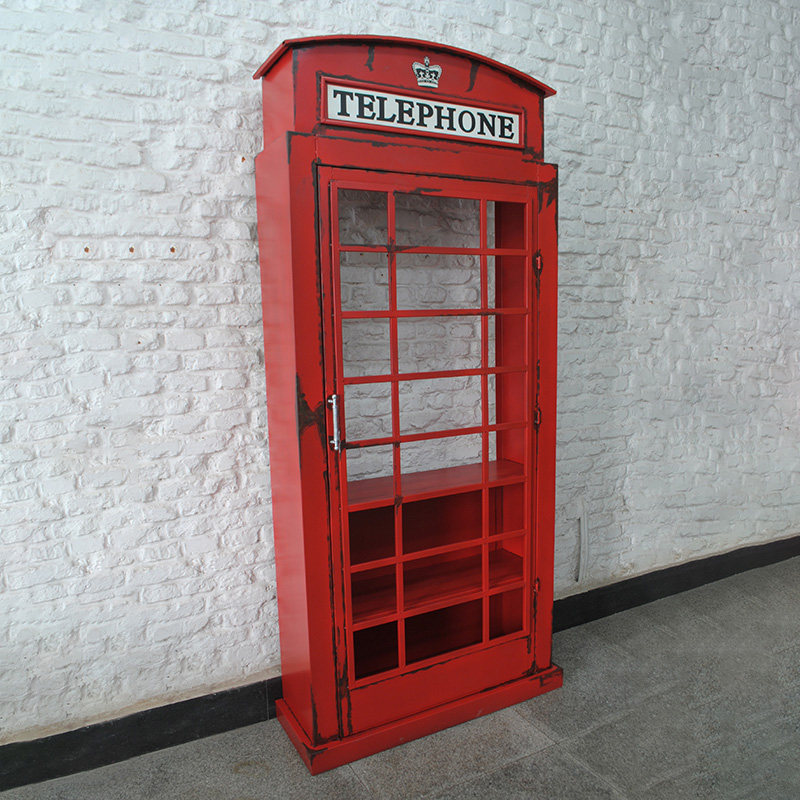 歐式複古工業風金屬鐵藝倫敦電話亭儲物櫃家居商場軟裝飾品擺設在類目 家居飾品, 家飾軟裝搭配套裝中 - 來自Buy2taobao.com提供專業的淘寶代購服務