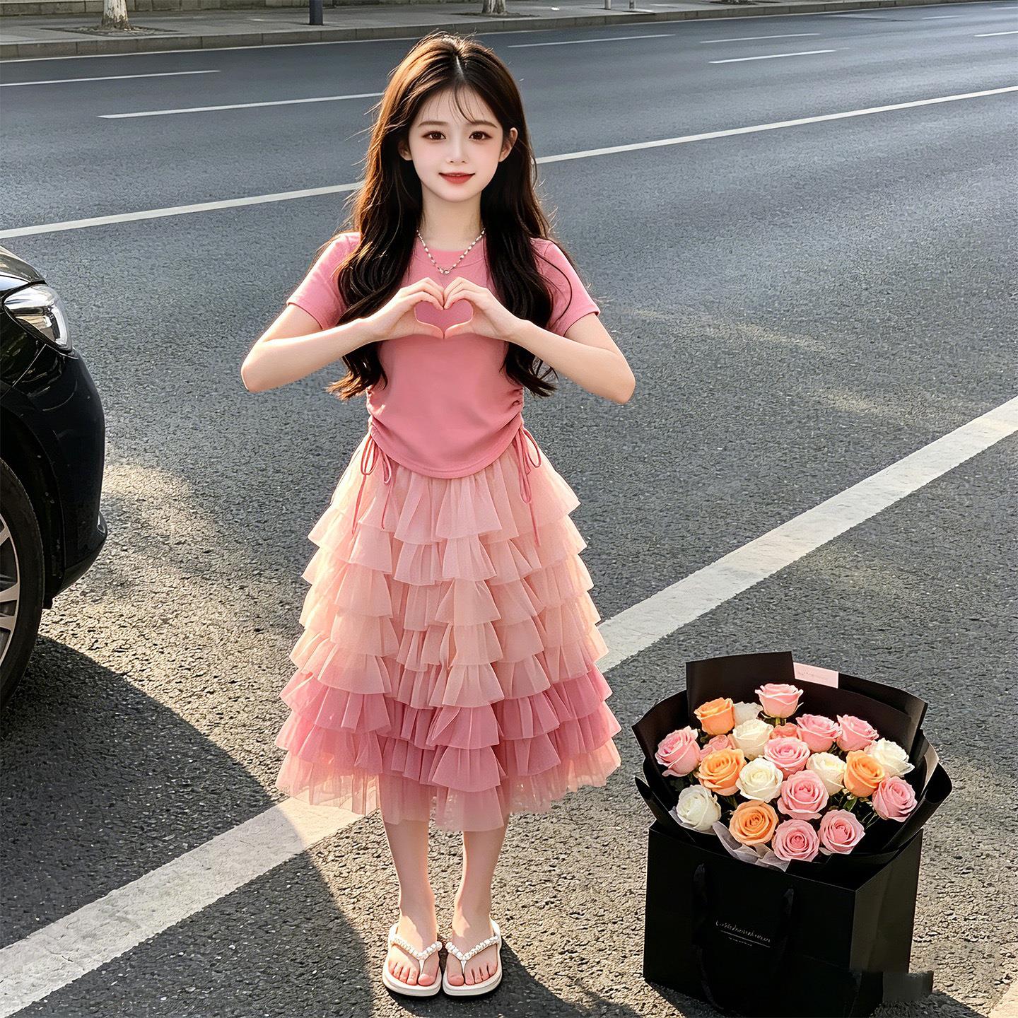 女大童夏季套装2026新款