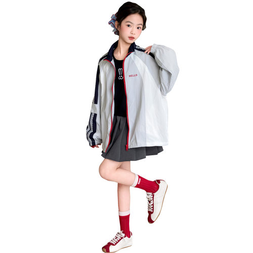 女童卡通夹克防晒衣2026