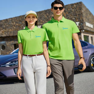 POLO衫 蚕丝纤维翻领短袖 企业公司活动团建商超工作服定制印logo