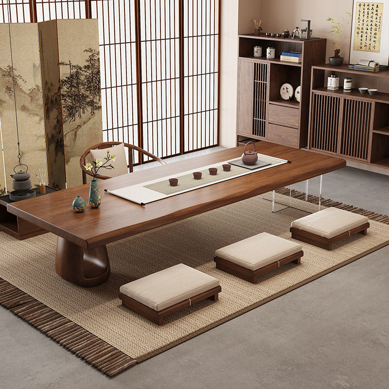 日式榻榻米茶桌原木亚克力悬浮矮茶几桌民宿侘寂风飘窗阳台泡茶桌,住宅家具,家用茶台/茶桌,淘宝优惠券,粉丝福利购,淘宝优惠卷