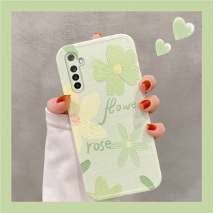 适用于RealmeX2手机壳女网红潮流软胶OPPO真我X2新品高级感油画花