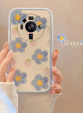 适用于小米12SUltra手机壳女款ins风简约花朵全包mi 12SUltra防摔