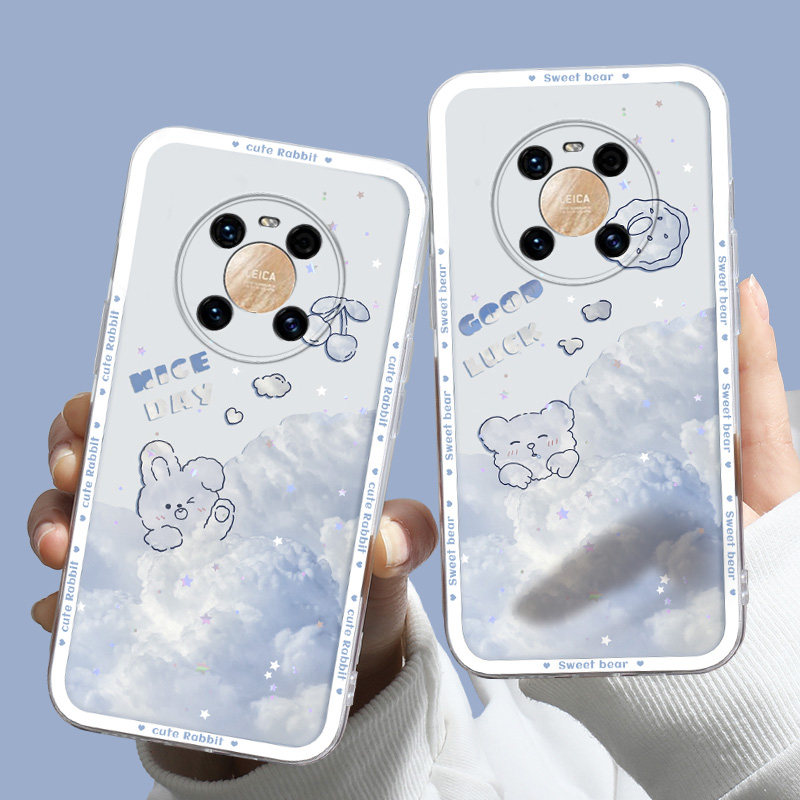 适用于华为mate40手机壳高颜值mate40pro云朵noh-an00简约ins可爱