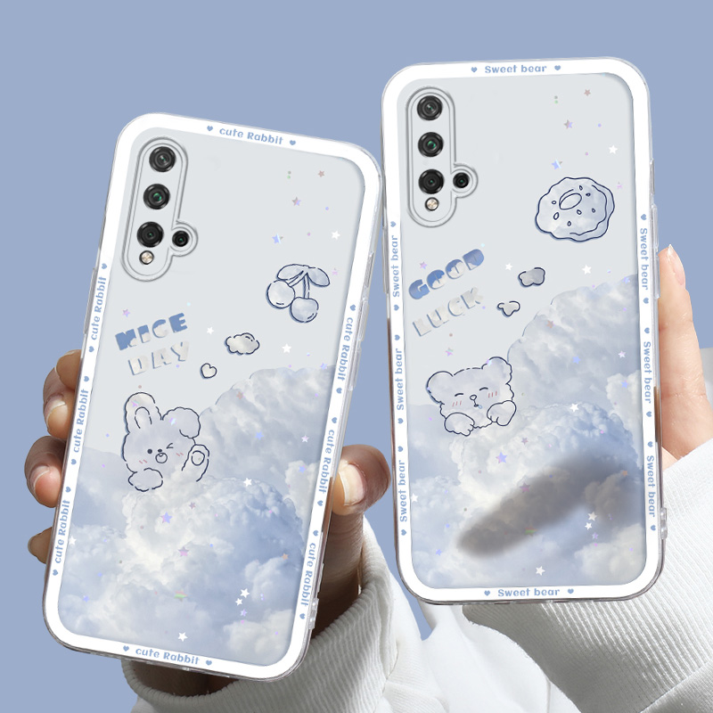 适用于华为荣耀20手机壳可爱Honor 20S小兔软YAL-AL50小清新ins风