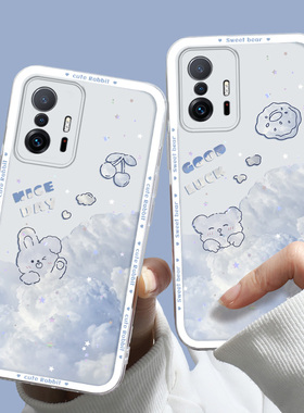 适用于小米11T手机壳女爆款全包时尚mi 11T高级感ins风网红小兔潮