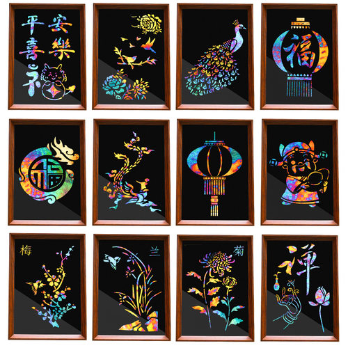 非遗手工烧箔画diy材料包