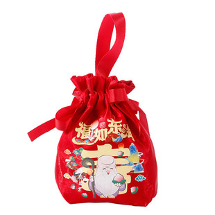 喜糖布袋子过寿祝寿高级感绸布袋子福如东海寿宴老人生日伴手礼袋