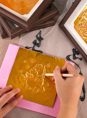 非遗仿錾刻浮雕画民族锡