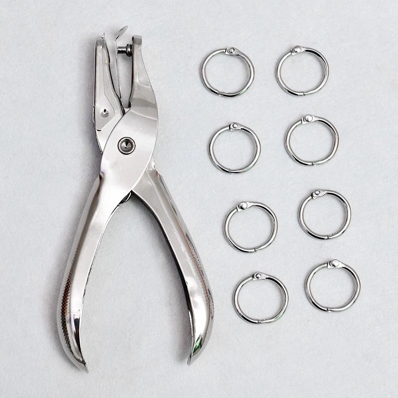 打孔器打孔机小型活页本纸张单孔打洞器圆环孔手动打眼装订打孔钳