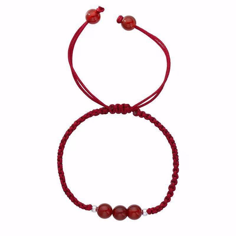 2023爆款玛瑙手链女朱砂