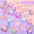 咕卡盘厂家透明闪粉渐变亚克力配件钥匙扣挂件咕卡贴纸套装