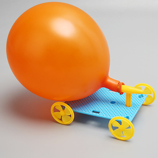 科技小制作DIY气球动力车儿童小发明反冲力小车科学实验材料玩具