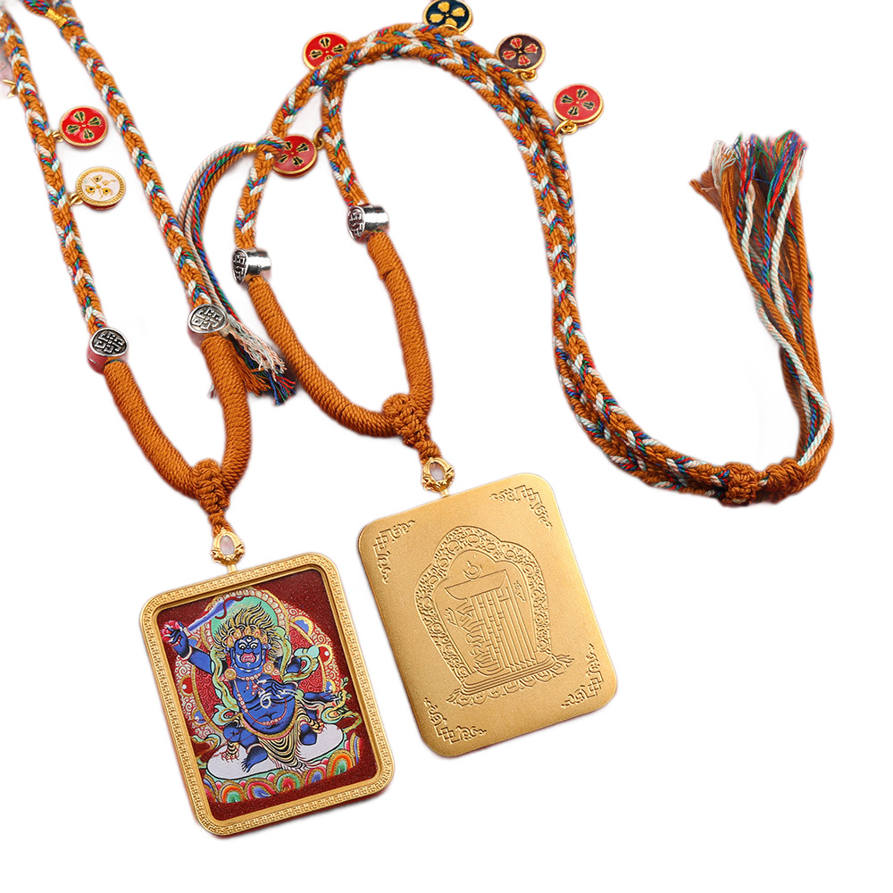 藏式唐卡生肖吊坠半手绘