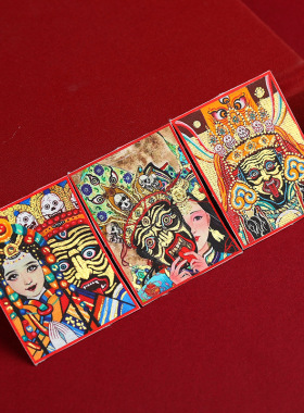 手绘描金画心轧机拉姆唐