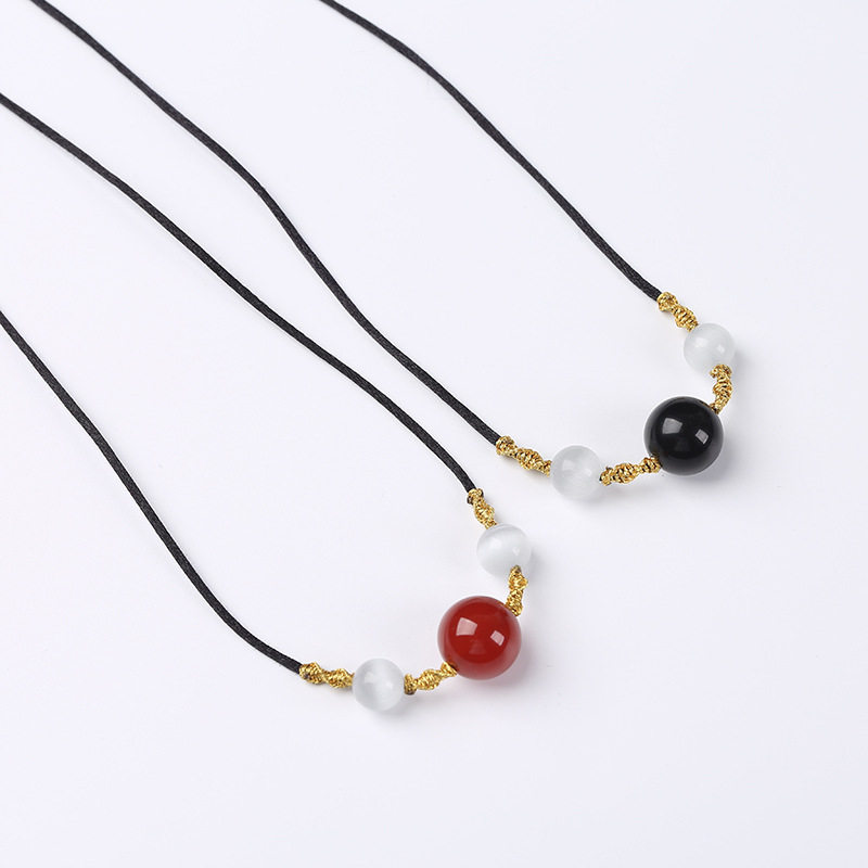 抖音爆款相思豆项链红玛