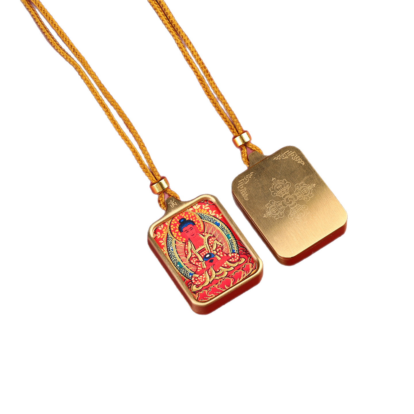 藏式唐卡项链红唐八大守