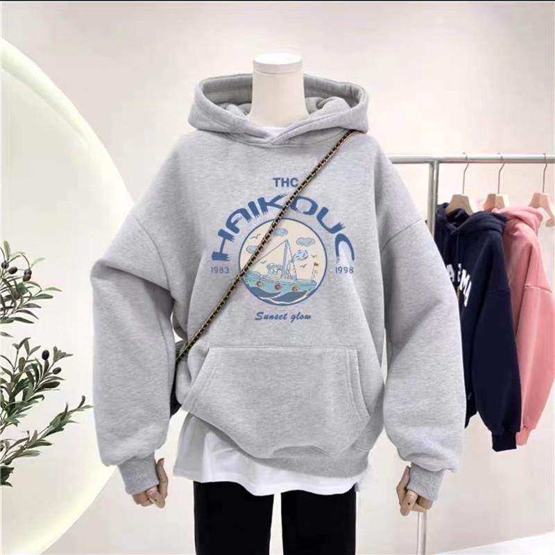 秋冬新款2025加绒加厚连帽宽松卫衣女宽松韩版中长款情侣外套休闲,女装/女士精品,卫衣/绒衫,淘宝优惠券,粉丝福利购,淘宝优惠卷