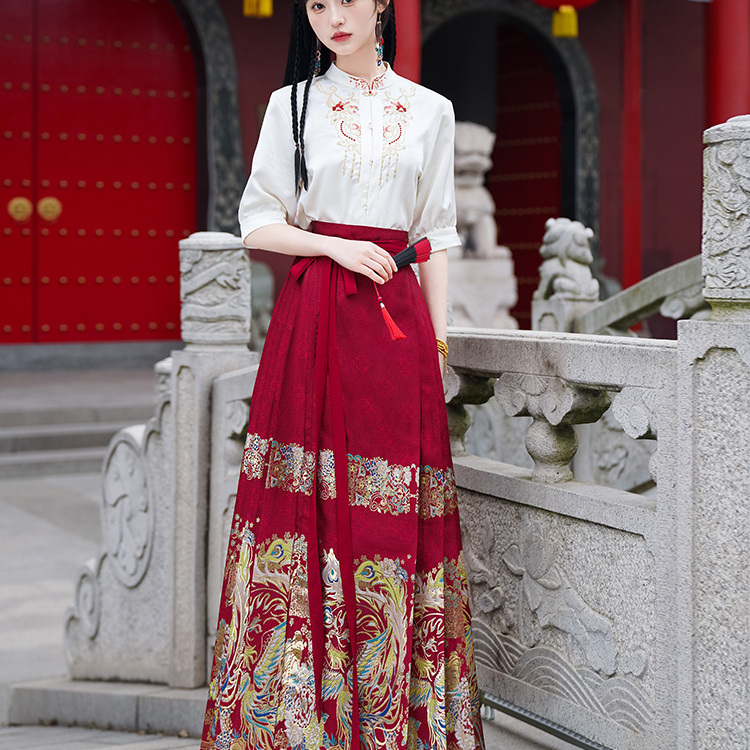 新中式国风汉服套装马面裙