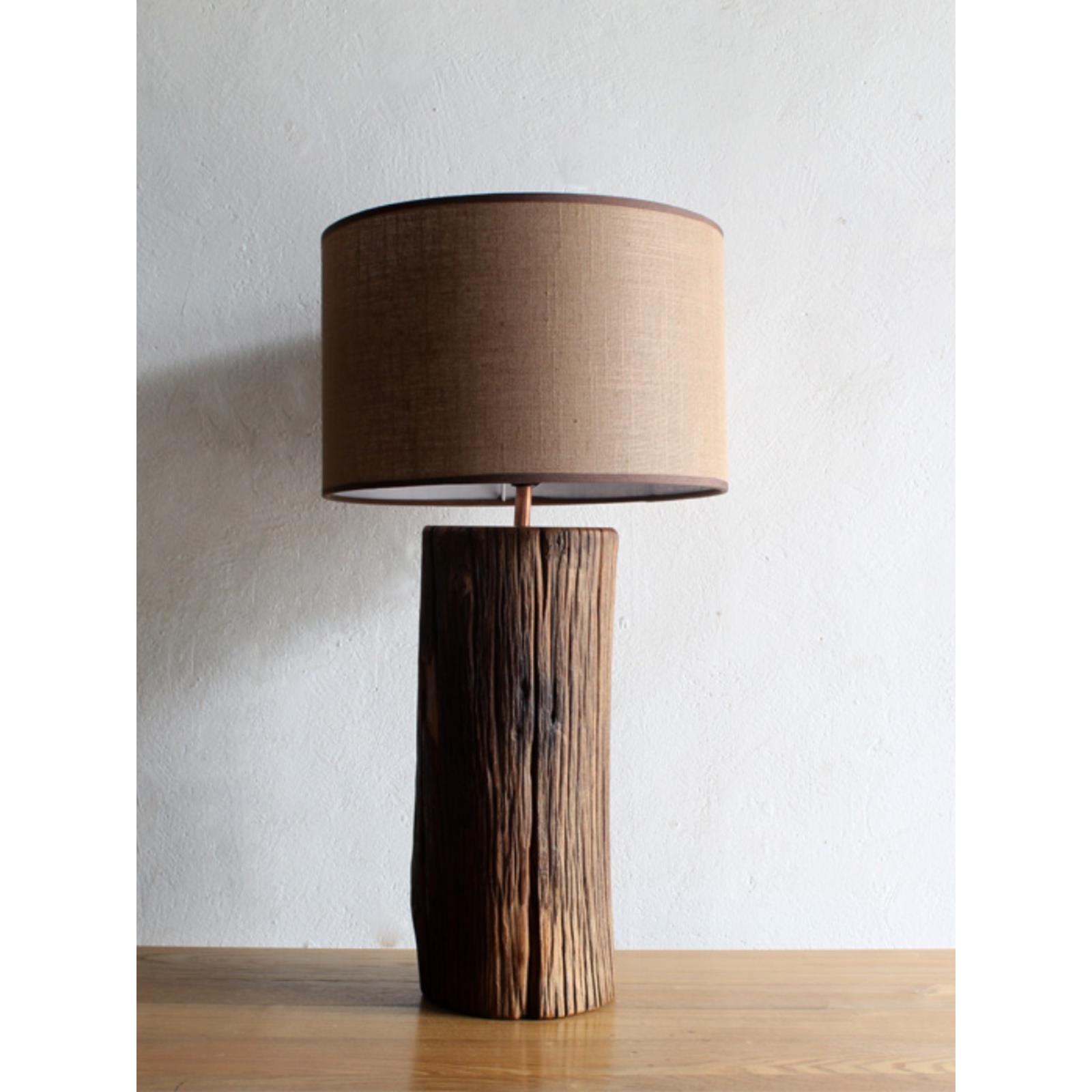 多财鸟原木台灯特色风化木头灯装饰床头灯客厅布艺民宿客栈小灯