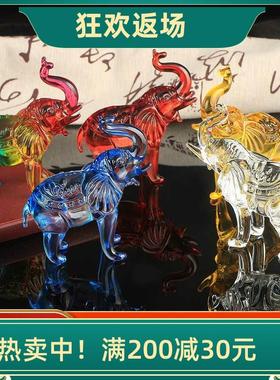 水晶大象摆件吉祥如意对象家居客厅公司办公室装饰品开业乔迁礼品