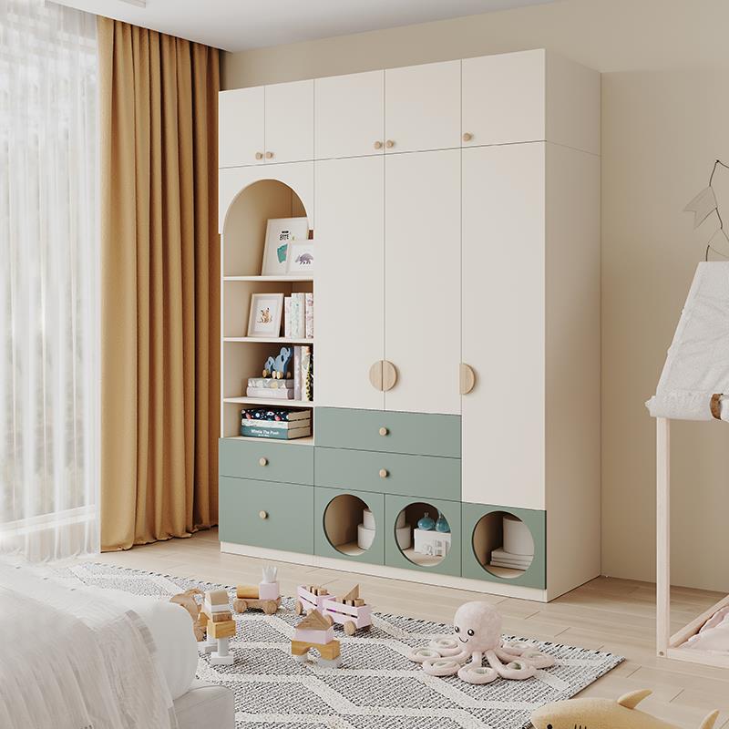 儿童衣柜小户型家用卧室宝宝衣橱大容量储物柜子现代抽屉衣柜定制
