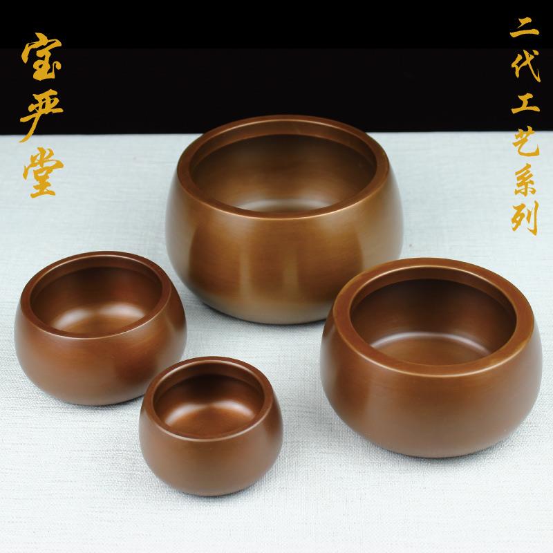 紫铜熏香钵炉茶道斑铜炉纯铜家用室内香熏炉檀香线香铜炉盘香香炉