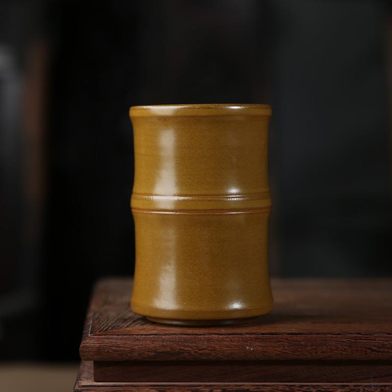 景德镇仿古瓷器 复古民国风格 稻花香釉笔筒 茶杯 茶筒 文房 茶居