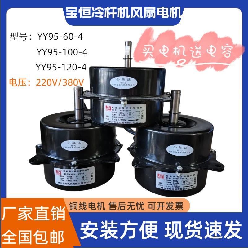 宝恒电机YY95-60-4Y95-100-4YY95-120-4干燥机220/380V异步电机风