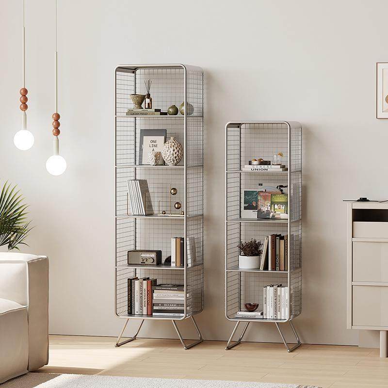 落地铁艺书架简约现代客厅一体靠墙多层展示置物架家用儿童书报架